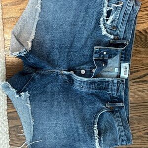 Agolde Classic Blue Denim Shorts